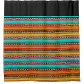 シャワアステカストライプーカーテン シャワーカーテン (正面)