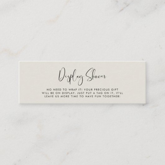 シャワエレガントーモダンカードの挿入を表示 スキニー名刺 (正面)