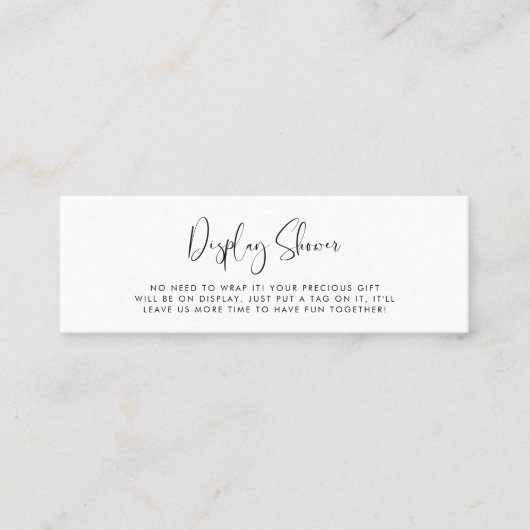 シャワエレガントーモダンカードの表示 スキニー名刺 (正面)