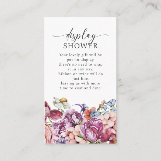 シャワカラフルーの表示 エンクロージャーカード (正面)