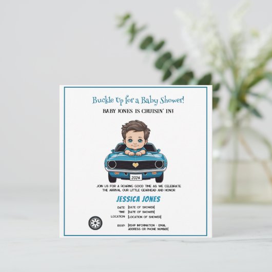 シャワクラシックーに乗ったレースカー男の赤ちゃんクルーシン セーブザデート (スタンド正面)