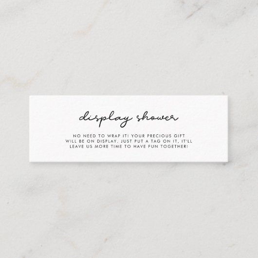 シャワシンプルーカードの挿入を表示 スキニー名刺 (正面)