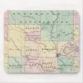 シャワノ郡の地図、ウィスコンシン州 マウスパッド (正面)