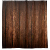 シャワパーソナライズされたーカーテンバーンウッドカントリーラスト シャワーカーテン (正面)