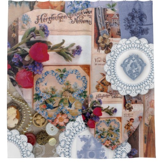 シャワビクトリアンーカーテン シャワーカーテン (正面)