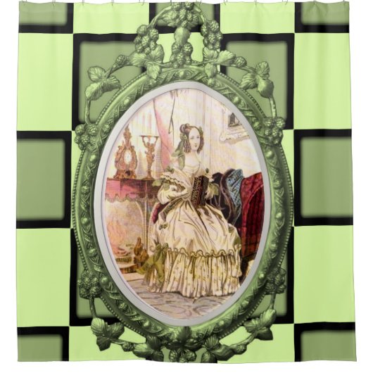 シャワビクトリアンーカーテン シャワーカーテン (正面)