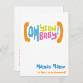 シャワモダンー招待状- Oh Yeahベビー! インビテーションポストカード (正面/裏面)