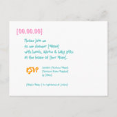 シャワモダンー招待状- Oh Yeahベビー! インビテーションポストカード (裏面)