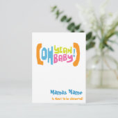 シャワモダンー招待状- Oh Yeahベビー! インビテーションポストカード (スタンド正面)