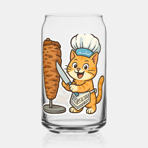シャワルマキャットシェフシール ガラス缶