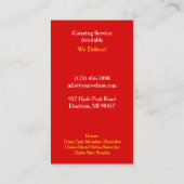 シャワルマ中東名刺 名刺 (裏面)