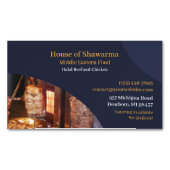 シャワルマ中東地方 マグネット名刺 (正面)