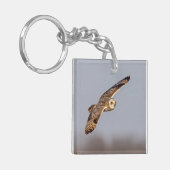 シャワンクングン草原の短い耳のフクロウ キーホルダー (正面左)