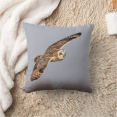 シャワンクングン草原の短い耳のフクロウ クッション (ブランケット)