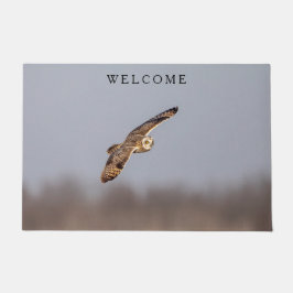 シャワンクングン草原の短い耳のフクロウ ドアマット
