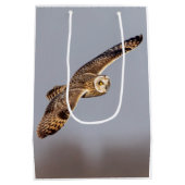 シャワンクングン草原の短い耳のフクロウ ミディアムペーパーバッグ (裏面)