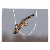 シャワンクングン草原の短い耳のフクロウ ラージペーパーバッグ (裏面)