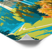 シャワングドイツヴィンテージ旅行イラストレーション ポスター (角)