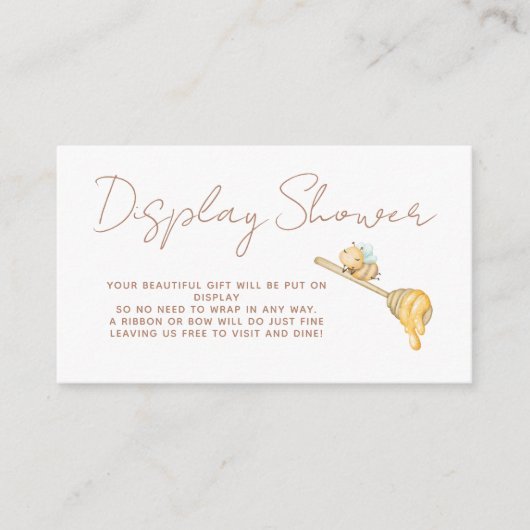 シャワーかわいいビー男女兼用赤ちゃんシャワー エンクロージャーカード (正面)