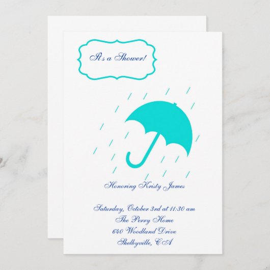 シャワーだ！ 招待状 (正面/裏面)