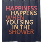 シャワーで歌うと幸せが起こる シャワーカーテン (正面)