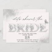 シャワーで花嫁フローラブライダルシャワーInvita 招待状 (正面/裏面)