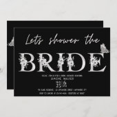 シャワーで花嫁フローラブライダルシャワーInvita 招待状 (正面/裏面)