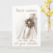 「シャワーに」と命を結婚した祈る カード (黄色い花)