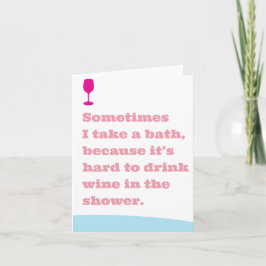 シャワーのグリーティングカードで飲めない カード