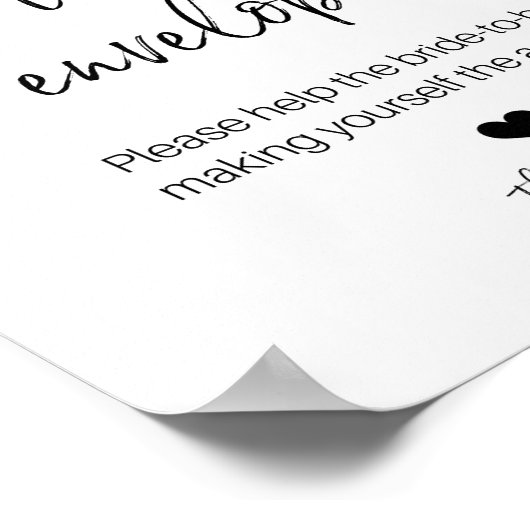 シャワーのポスター用の封筒に宛先を書く ポスター (角)