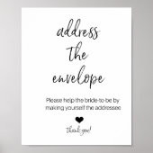 シャワーのポスター用の封筒に宛先を書く ポスター (正面)