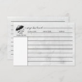 シャワーの傘のレシピカード エンクロージャーカード (正面/裏面)