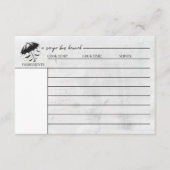 シャワーの傘のレシピカード エンクロージャーカード (正面)