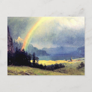 シャワーの後、の絵画Albert Bierstadt ポストカード