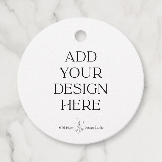 シャワーの感謝の気持ちを伝えるタグ | 印刷可能な円形タグ フェイバータグ (正面)