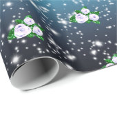 シャワーの白いロきらめくスグラデーション ラッピングペーパー (ロールコーナー)