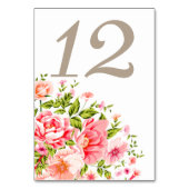 シャワーの花束のテーブルの第|明るいピンクを開花して下さい テーブルナンバー (正面)