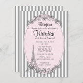 シャワーへのパリシック招待 招待状 (正面/裏面)