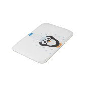 シャワーを取っているかわいいペンギン バスマット (アングル)