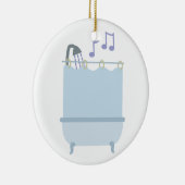 シャワーを浴びて歌う セラミックオーナメント (右)