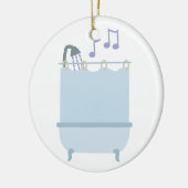 シャワーを浴びて歌う セラミックオーナメント (左)