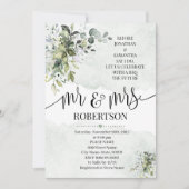 シャワーを浴びる前にユーカリの緑が多い 招待状 (正面)