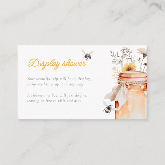 シャワーを表示する途中の小さな蜂蜜 エンクロージャーカード (正面)