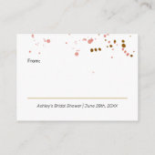 シャワーイチゴとシャンパンを表示 エンクロージャーカード (裏面)