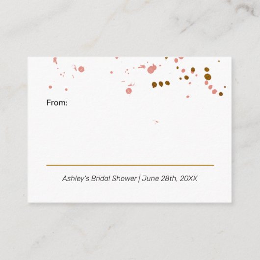 シャワーイチゴとシャンパンを表示 エンクロージャーカード (裏面)