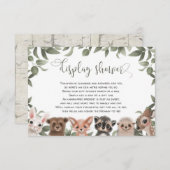 シャワーウッドランドの動物の森の友人を表示 エンクロージャーカード (正面/裏面)