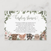 シャワーウッドランドの動物の森の友人を表示 エンクロージャーカード (正面)