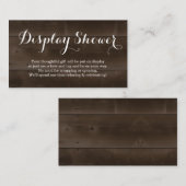 シャワーエンクロージャカードの挿入を表示 | 素朴 エンクロージャーカード (正面/裏面)