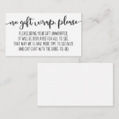 シャワーエンクロージャカードの表示 エンクロージャーカード (正面/裏面)