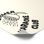 シャワーカラオケクラブ | トレンディーバスルームプリント ポスター (角)